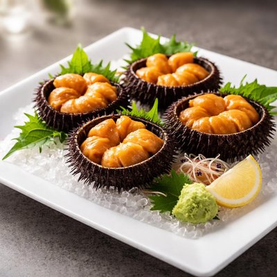 Sea urchin sashimi