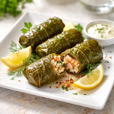 Seafood dolmas