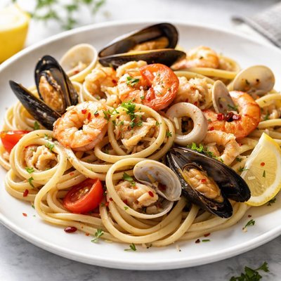 Seafood linguine