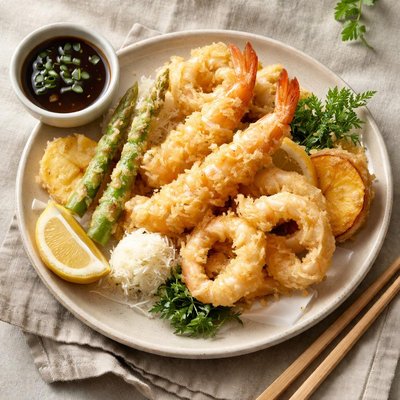 Seafood tempura