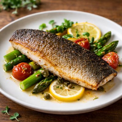 Filetto di branzino alla pelle croccante