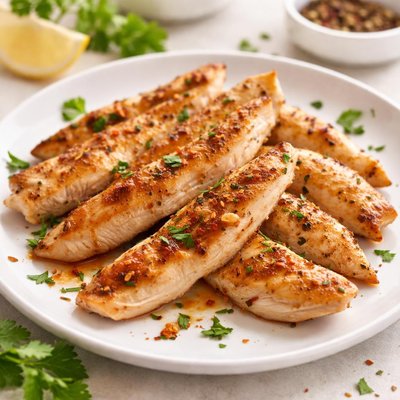Seared chicken strips