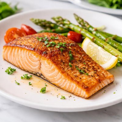 Seared salmon fillet