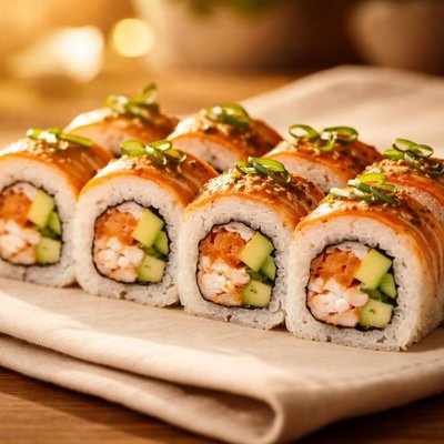 Seared salmon roll