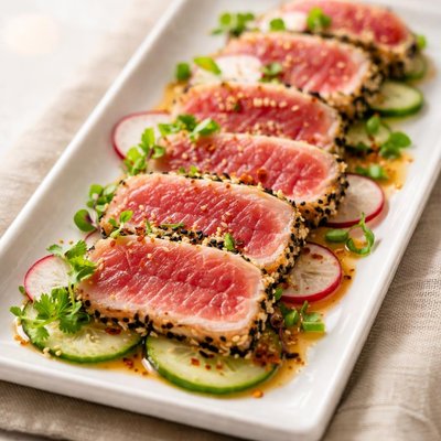 Seared tuna appetizer