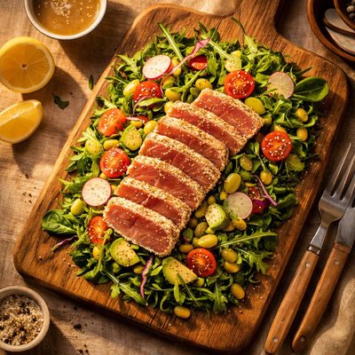 Seared tuna salad