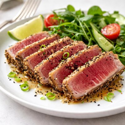 Seared tuna steak