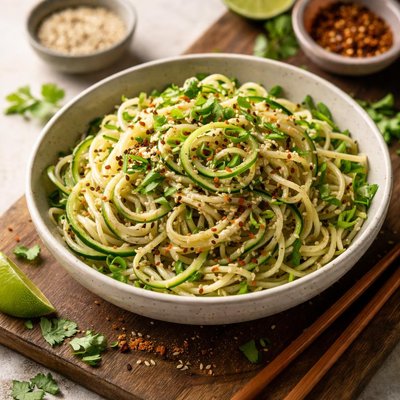 Seasme cucumber noodles