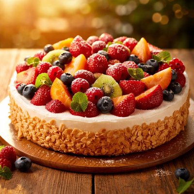 Seasonal fruit torte