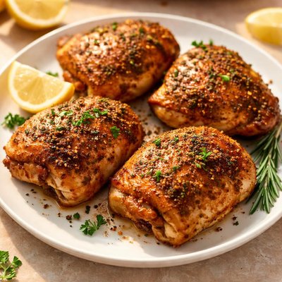 Seasoned baked chicken