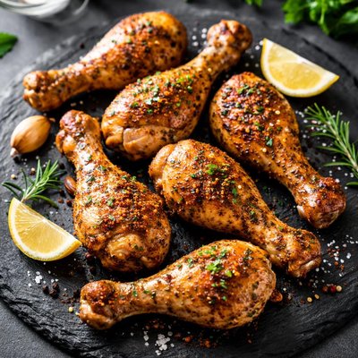 Seasoned chicken drumsticks