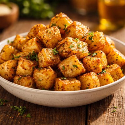 Seasoned potato cubes