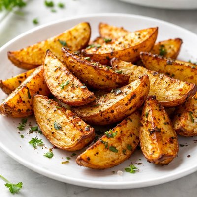 Seasoned potato wedges