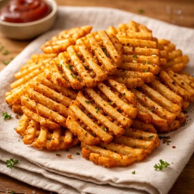 Seasoned waffle fries