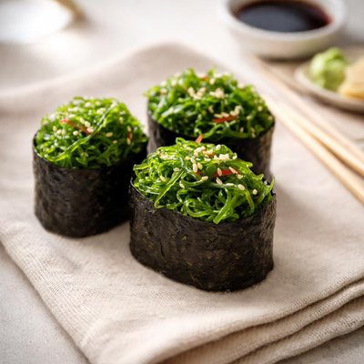 Seaweed salad sushi
