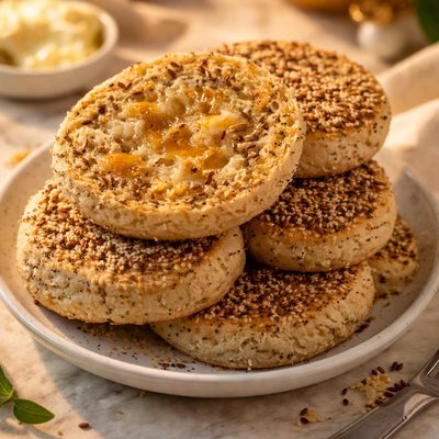 Seeded english muffin