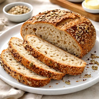 Seeded sourdough bread