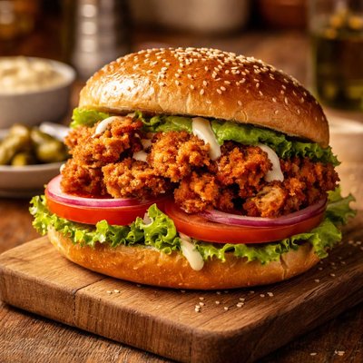 Seitan chicken sandwich