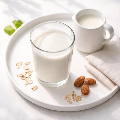 Semi-skimmed milk or vegetable drink