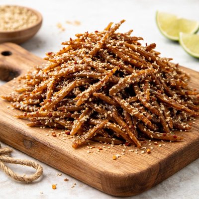 Sesame anchovies