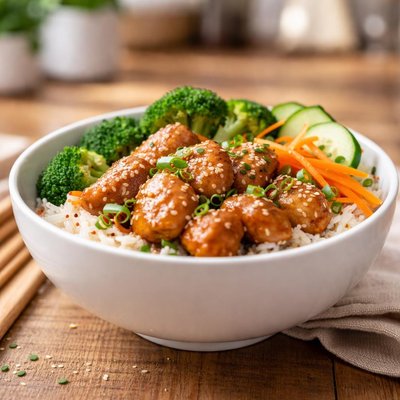 Sesame chicken bowl