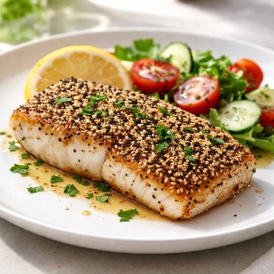 Sesame crusted fish