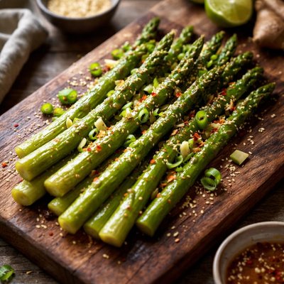 Sesame ginger asparagus