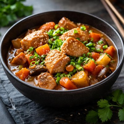 Sesame ginger chicken stew