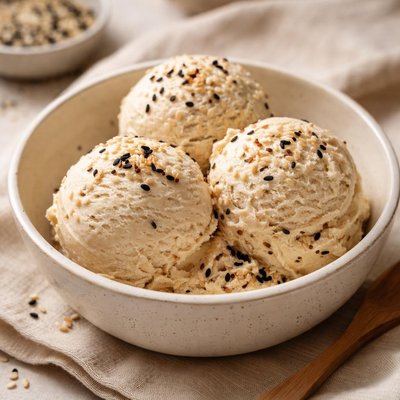 Sesame ice cream