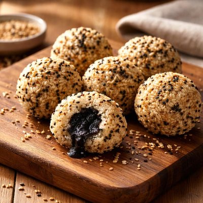 Sesame rice ball