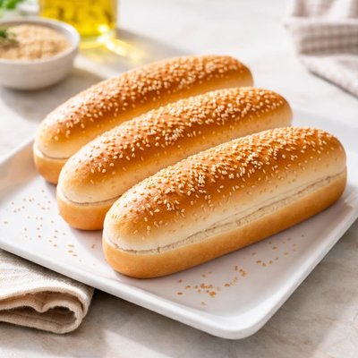 Sesame seed hot dog buns