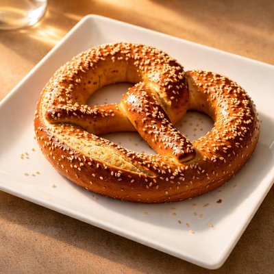 Sesame seed pretzel