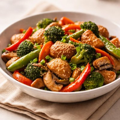 Sesame seed stir fry