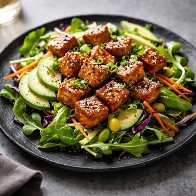 Sesame tofu salad