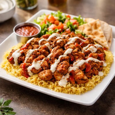 Shah chicken over rice
