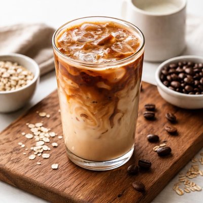 Shaken espresso with oat milk