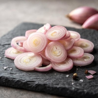 Shallot slices
