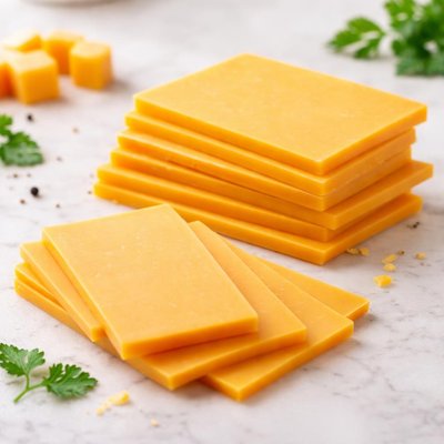 Sharp cheddar cheese slices