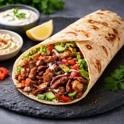 شاورما لحم خبز الصاج