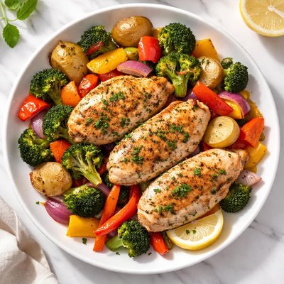 Sheet pan chicken and veggies
