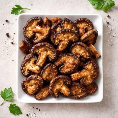 Shiitake mushroom crisps