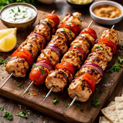 Shish tawook skewer