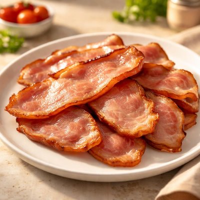 Tranche de lard coupée court
