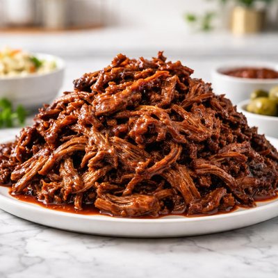 Shredded beef barbecue