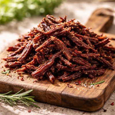 Shredded beef jerky