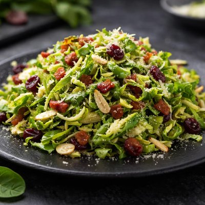 Shredded brussels sprouts salad