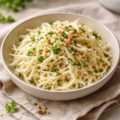 Shredded celeriac