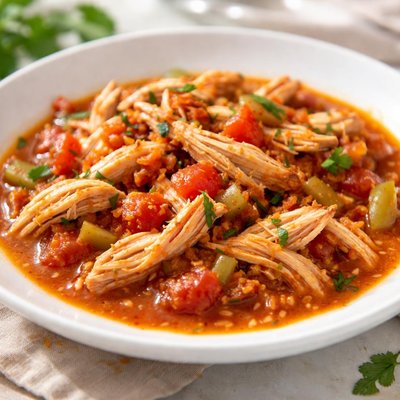 Shredded chicken stew
