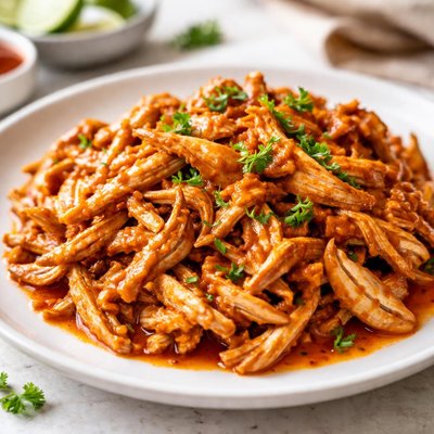 Shredded chicken with sauce