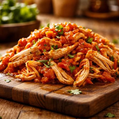 Shredded chicken with tomato